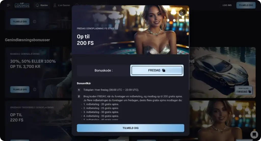 Gratis spins på SlotLounge Casino