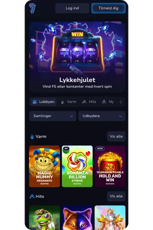 Hjemmesiden for 7BitCasino hjemmeside