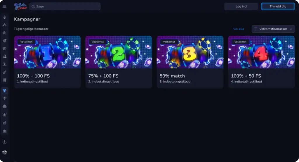 Bonus til nye brugere hos 7BitCasino