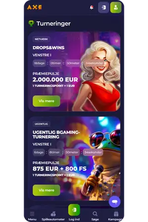 Axe Casino turneringsside